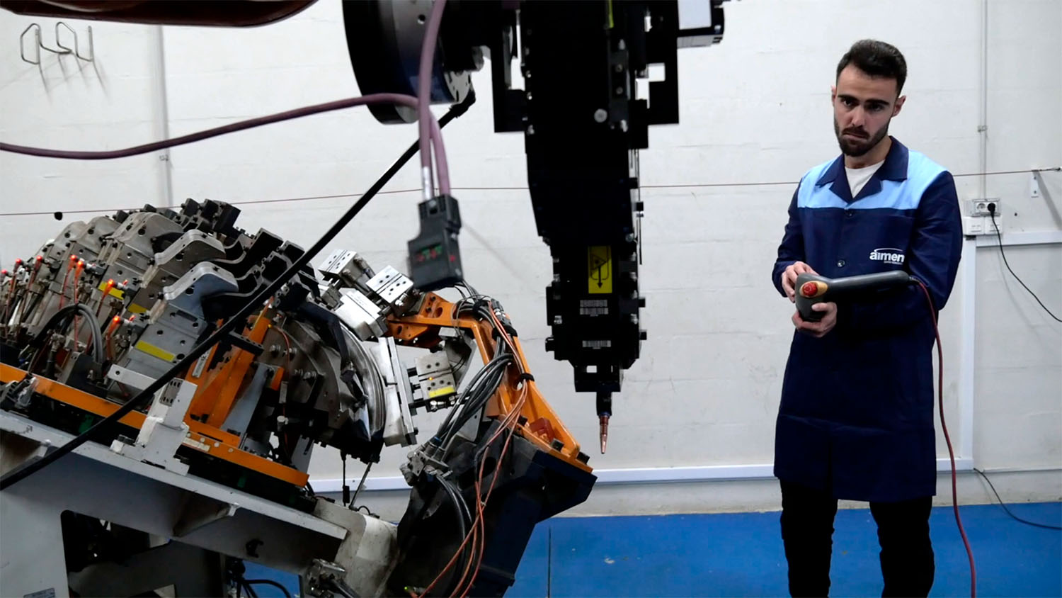 Maquina laser sobre prototipos